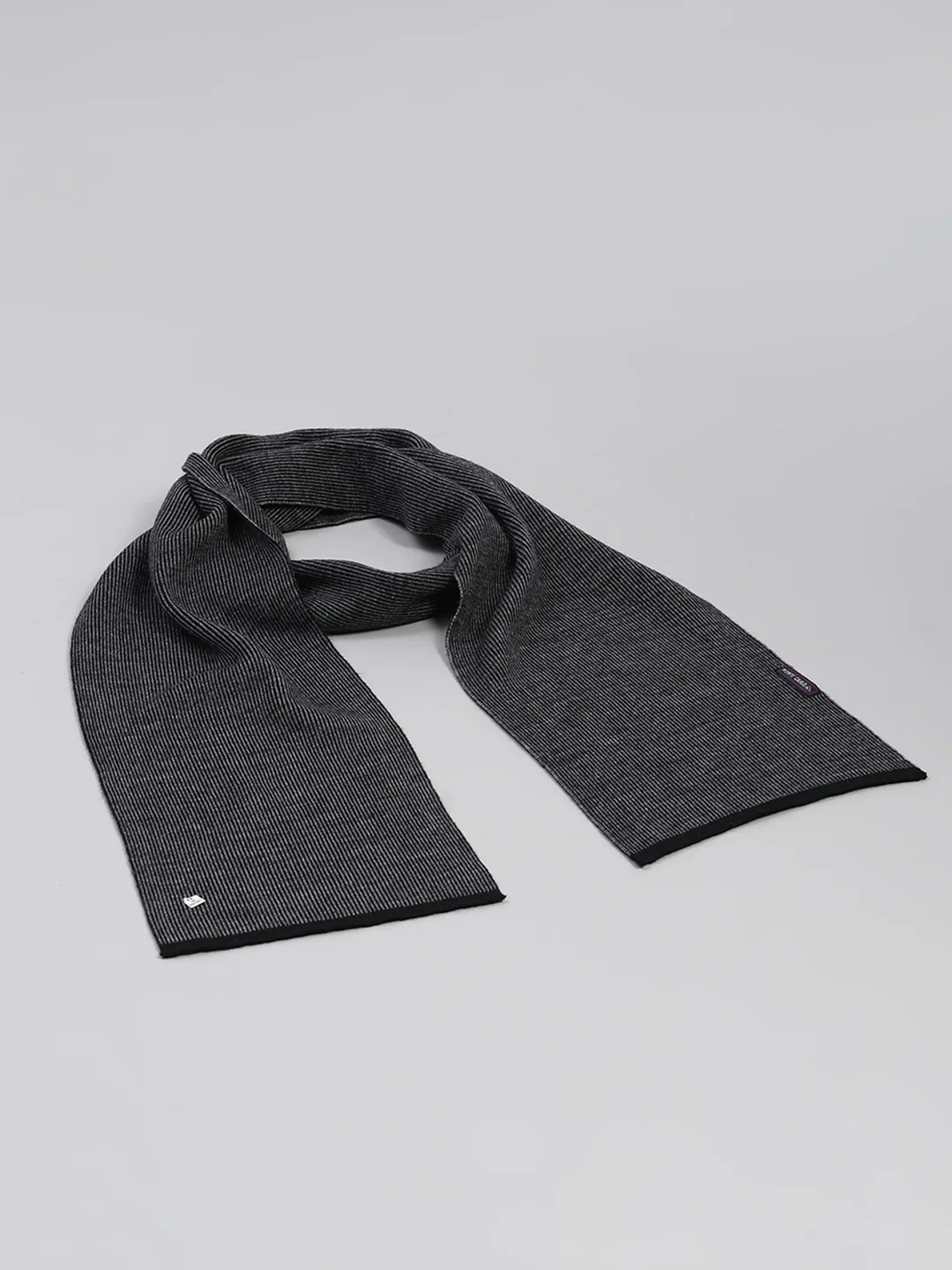 Men Black Printed Blend Wool Muffler - Image 6