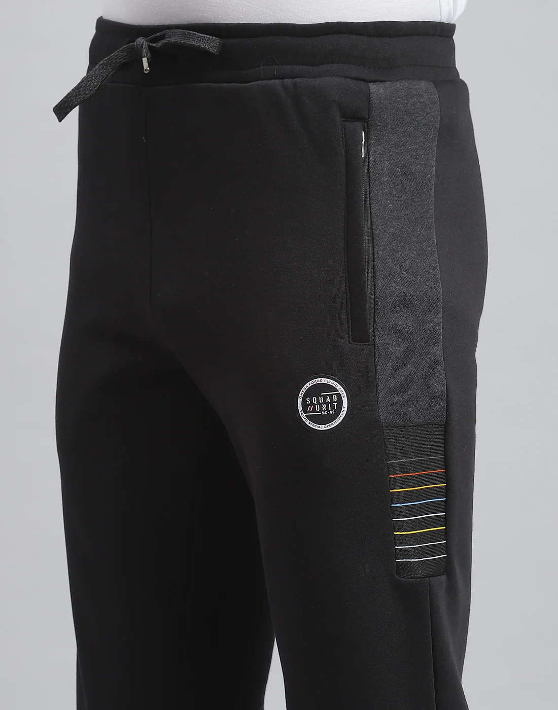 Men Black Printed Regular Fit Winter Lower - Image 6