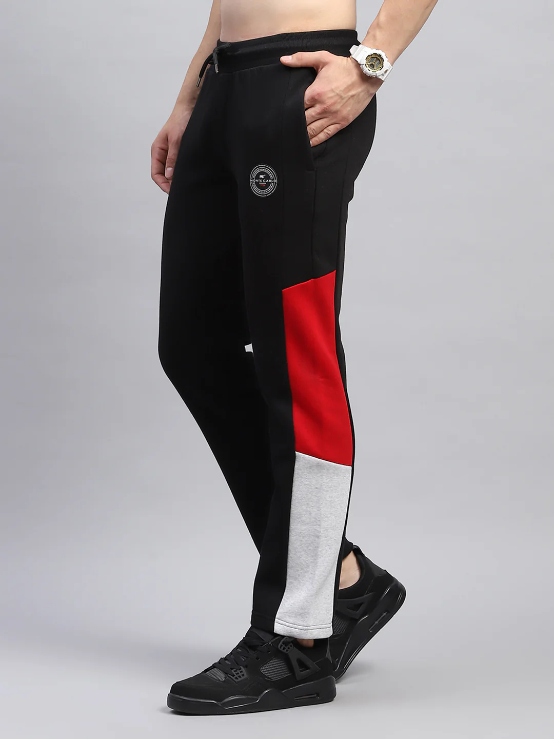 Men Black Printed Regular Fit Lower - Image 3