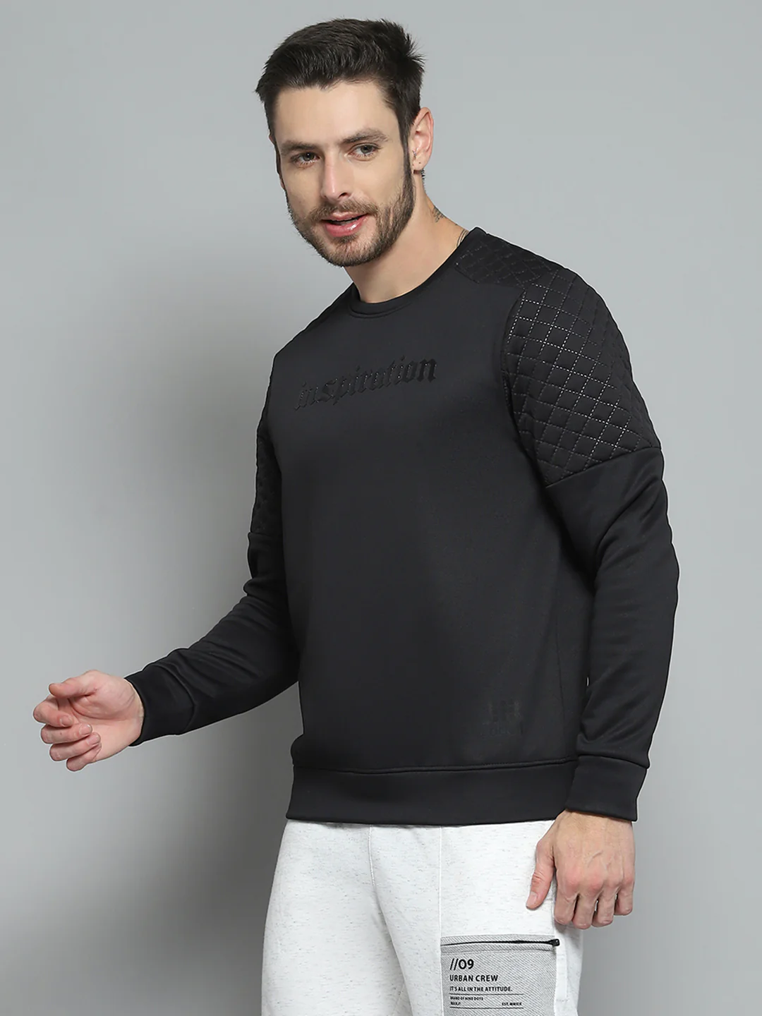 Rock.it Men Black Printed Round Neck Full Sleeve Sweatshirt - Image 3