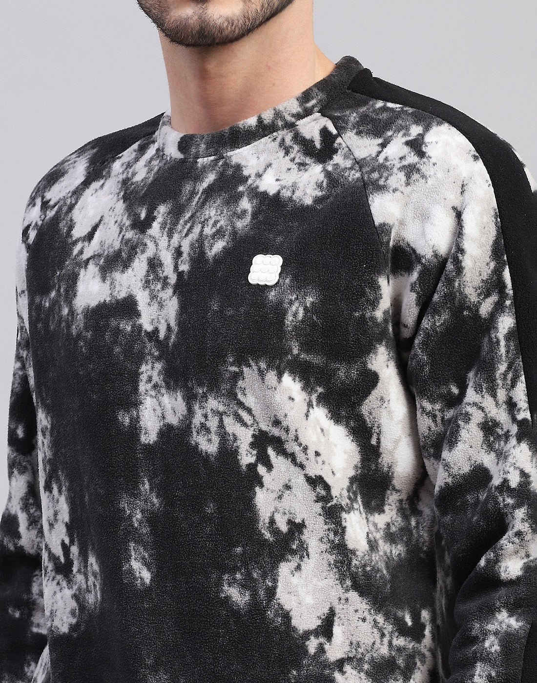 Rock.it Men Black Printed Round Neck Full Sleeve Tracksuit - Image 6
