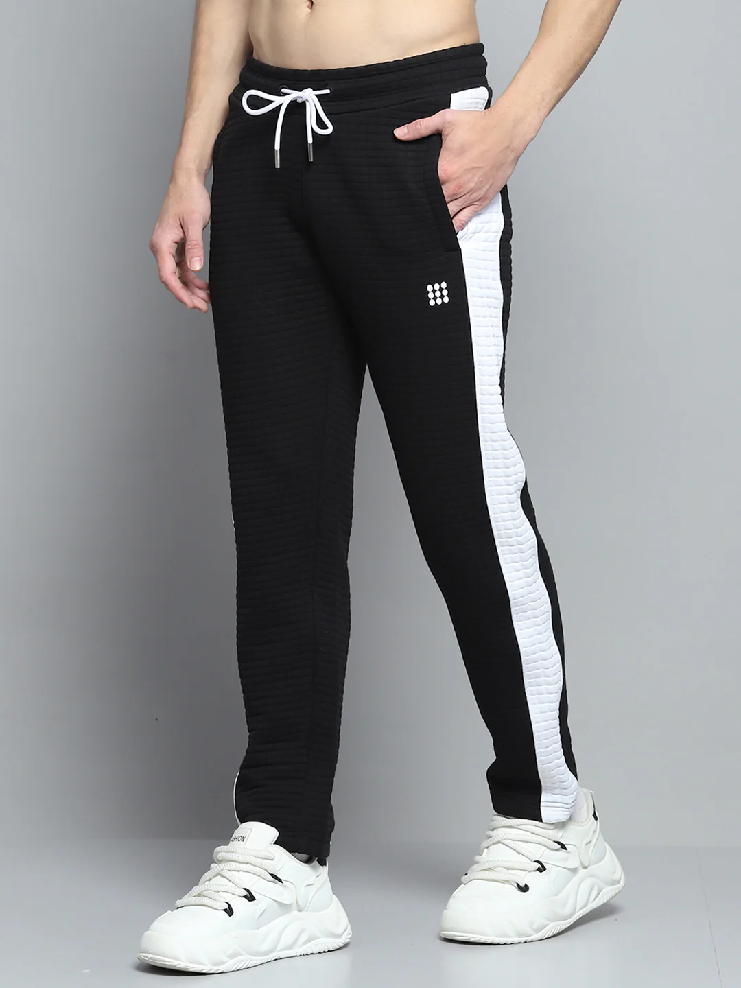 Rock.it Men Black Printed Round Neck Full Sleeve Winter Tracksuit - Image 8