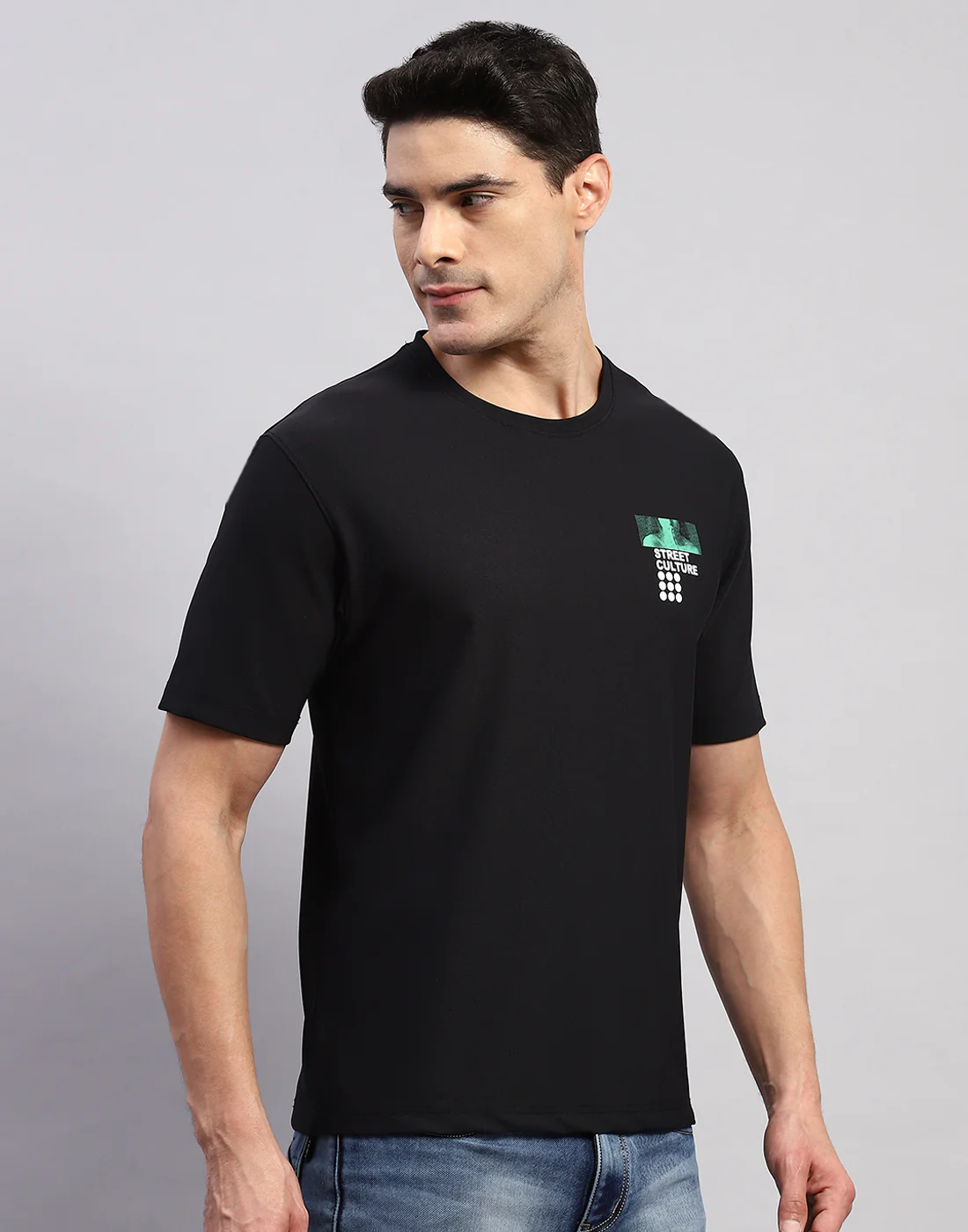 Rock.it Men Black Printed Round Neck Half Sleeve T-Shirt - Image 5