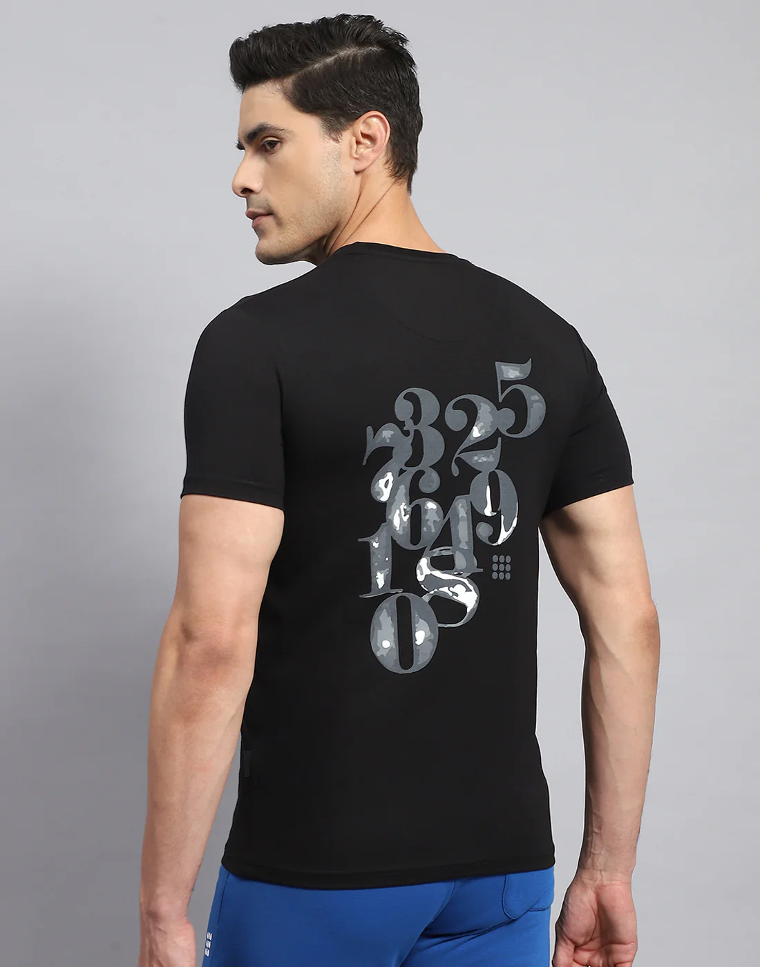 Rock.it Men Black Printed Round Neck Half Sleeve T-Shirt - Image 2
