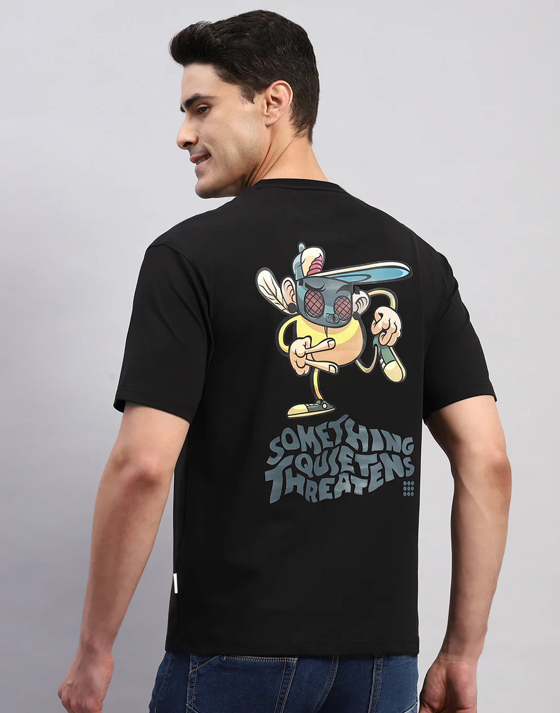 Rock.it Men Black Printed Round Neck Half Sleeve T-Shirt - Image 5
