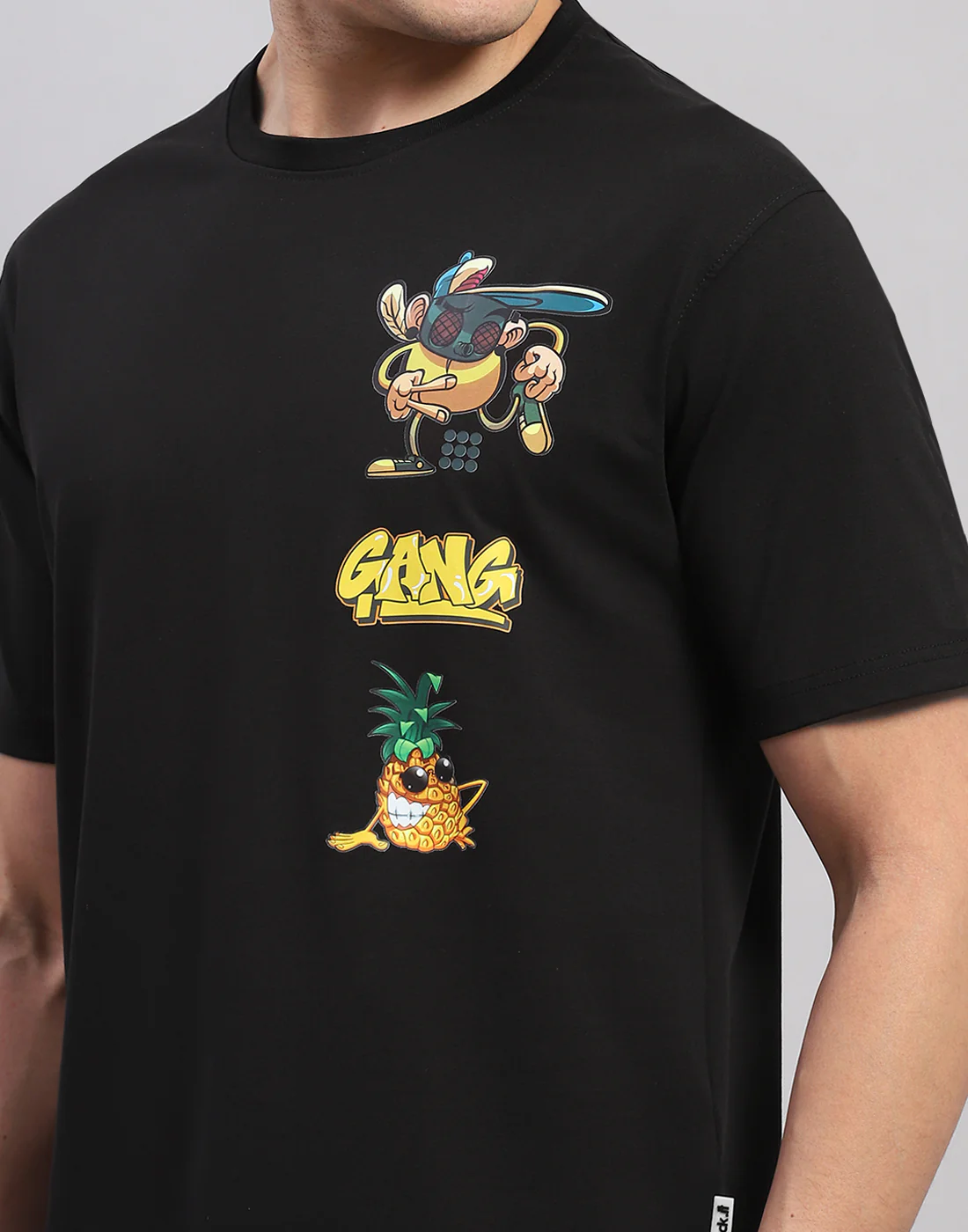 Rock.it Men Black Printed Round Neck Half Sleeve T-Shirt - Image 6
