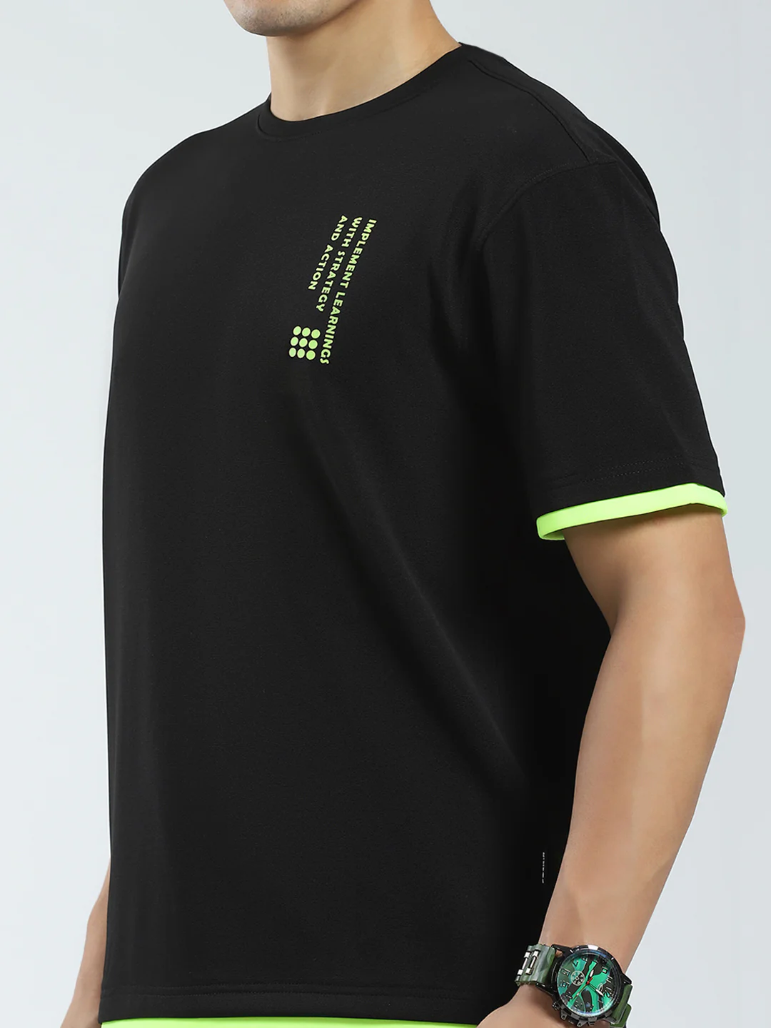 Rock.it Men Black Printed Round Neck Half Sleeve T-Shirt - Image 6