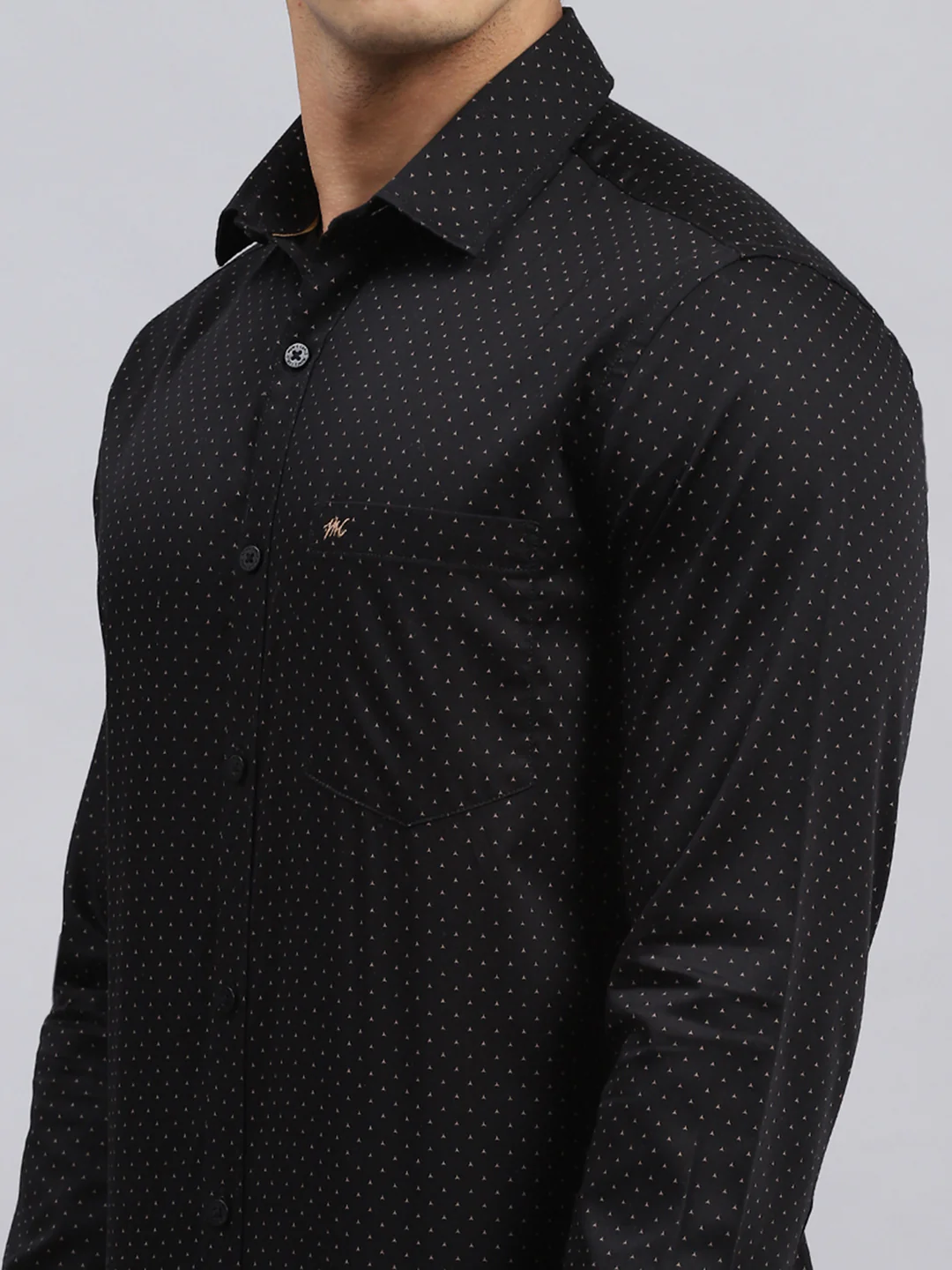 Men Black Printed Shirt - Image 6
