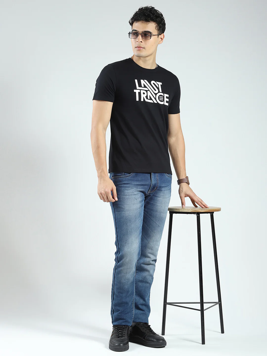Rock.it Men Black Printed Round Neck Half Sleeve T-Shirt - Image 2