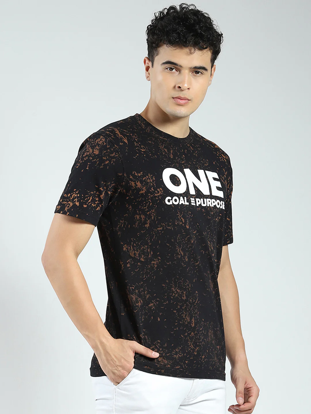 Rock.it Men Black Printed Round Neck Half Sleeve T-Shirt - Image 4