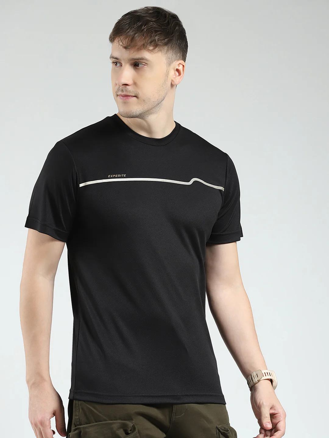 Rock.it Men Black Printed Round Neck Half Sleeve T-Shirt - Image 4
