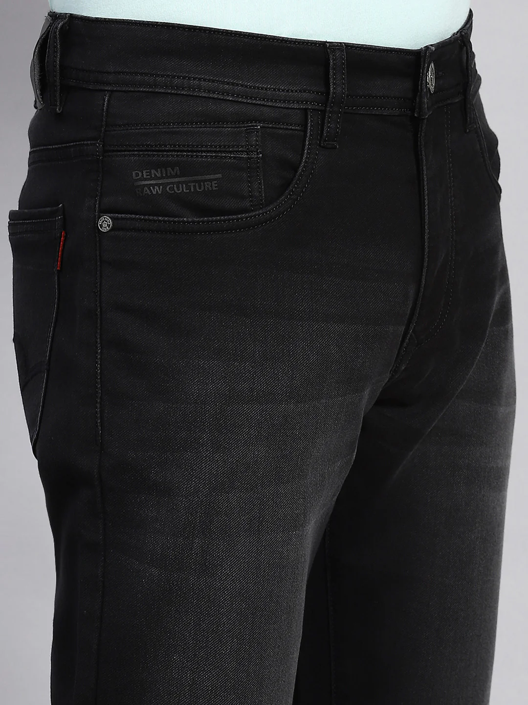 Men Black Regular Fit Denim - Image 6