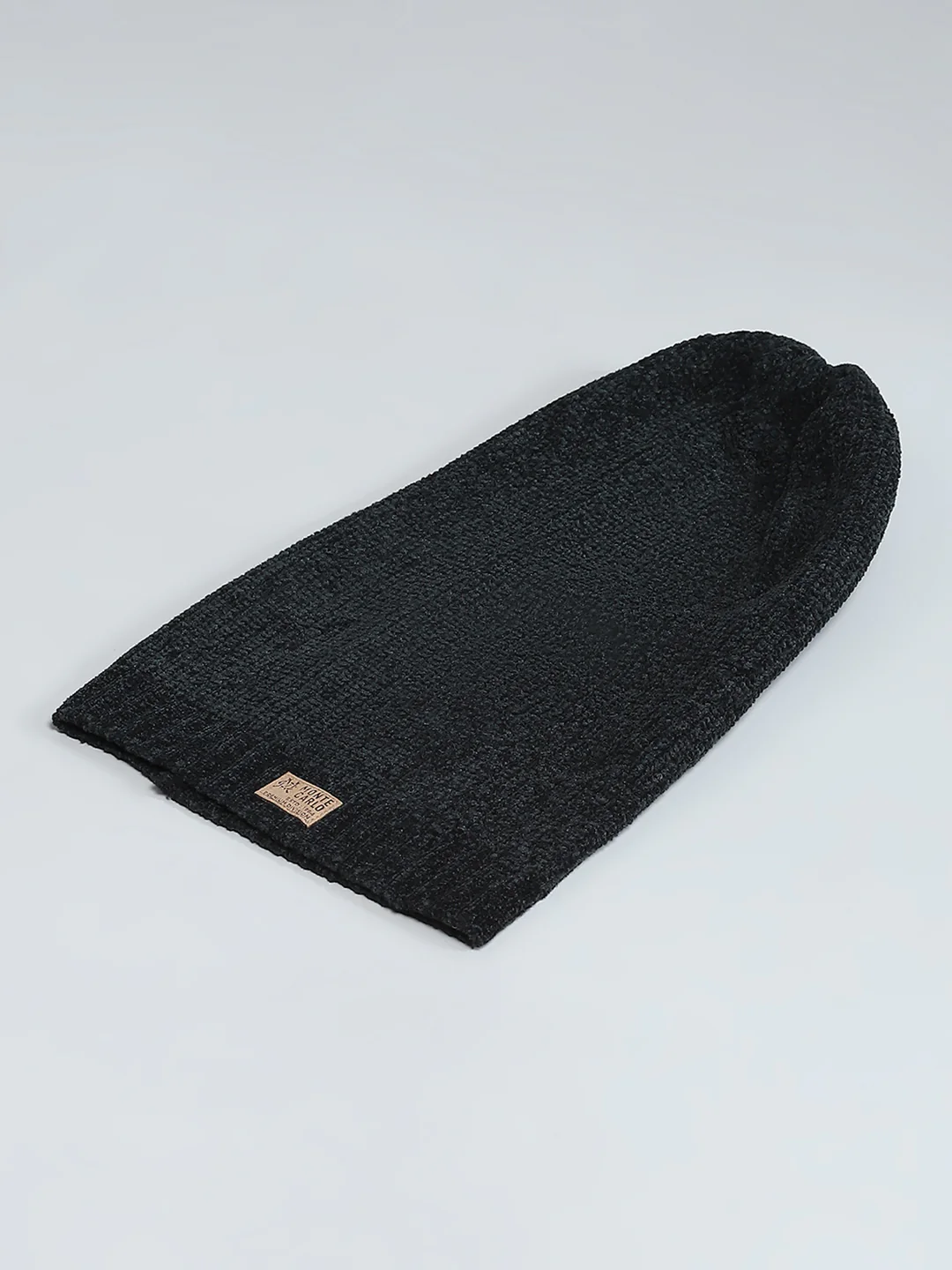 Men Black Self Design Cap - Image 6