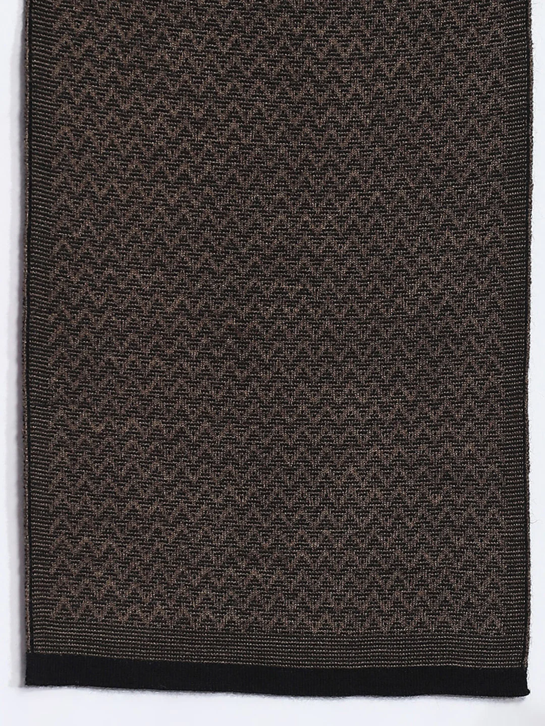 Men Black Self Design Muffler - Image 7