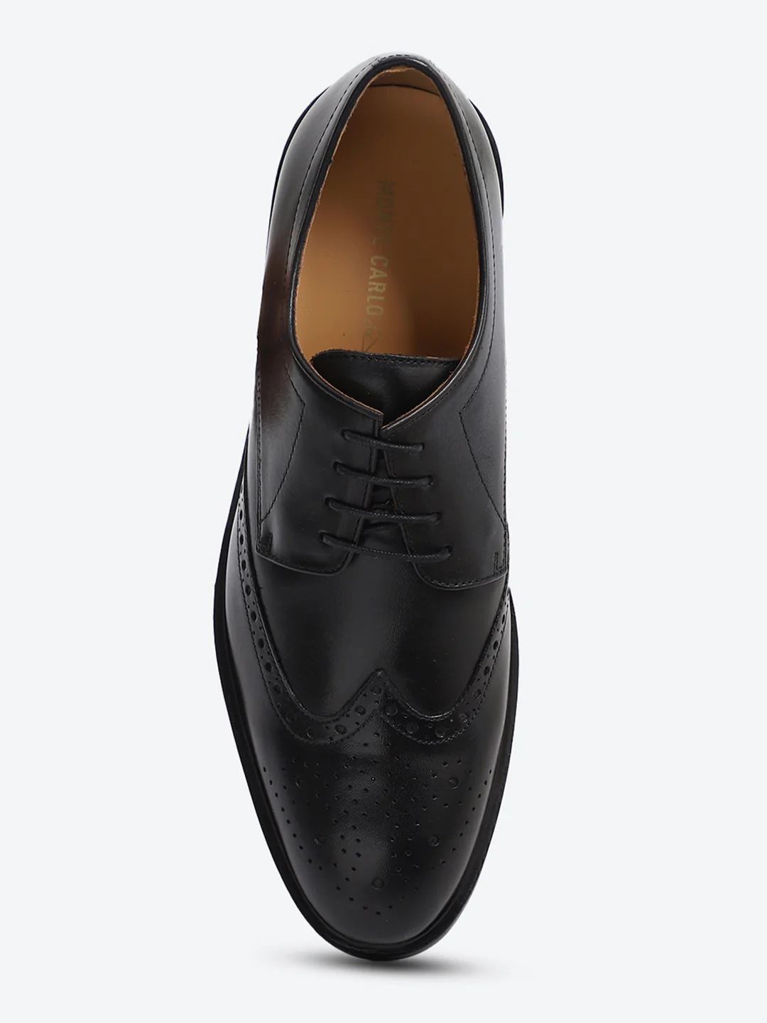Monte Carlo Black Formal Brogue Lace Up Shoes for Men - Image 7