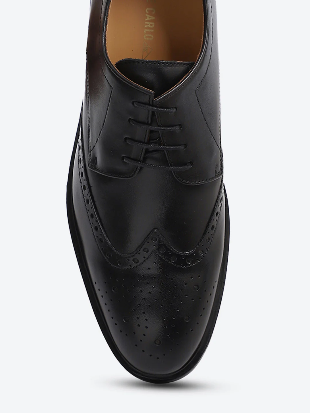 Monte Carlo Black Formal Brogue Lace Up Shoes for Men - Image 8