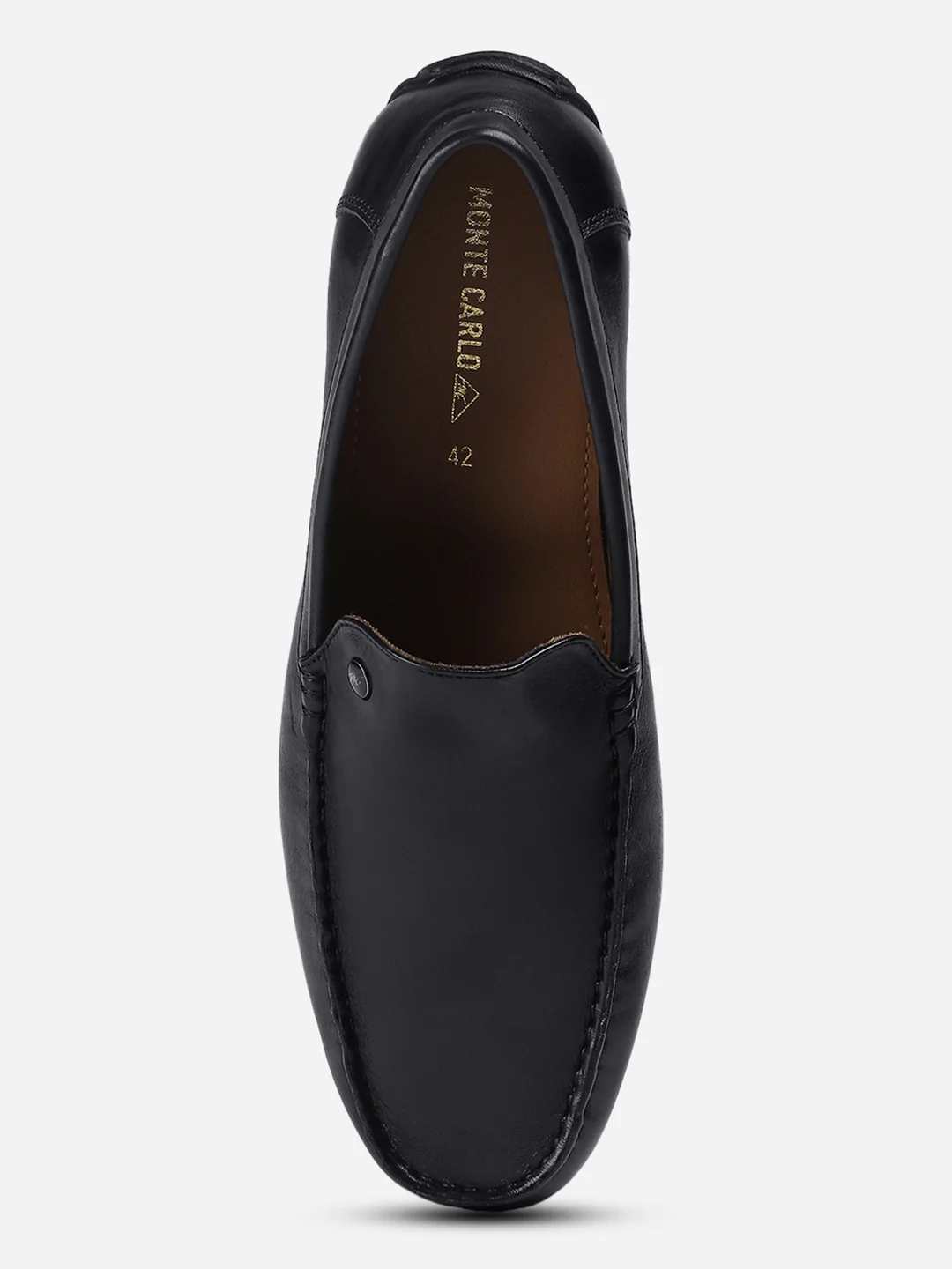 Men Black Slip on Genuine Leather Loafers - Image 5