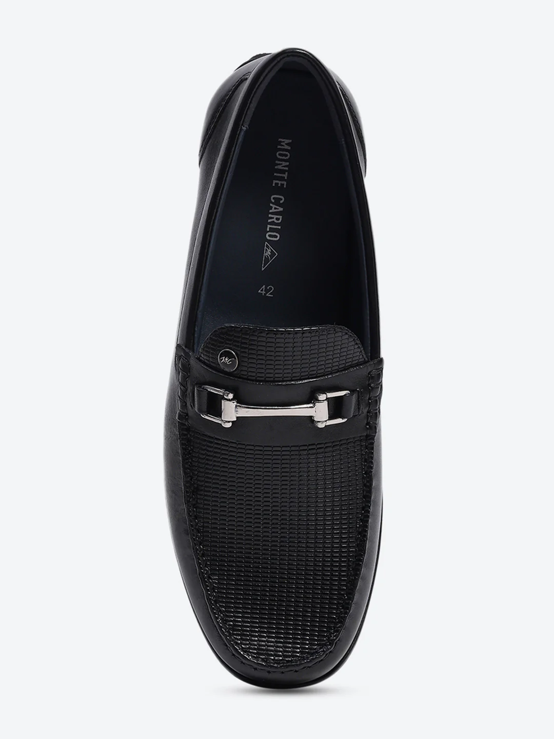 Men Black Slip on Genuine Leather Loafers - Image 6