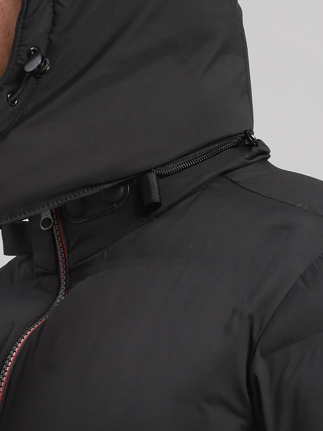 Men Black Smart Hooded Jacket with Integrated Magnetic Earphones - Image 8