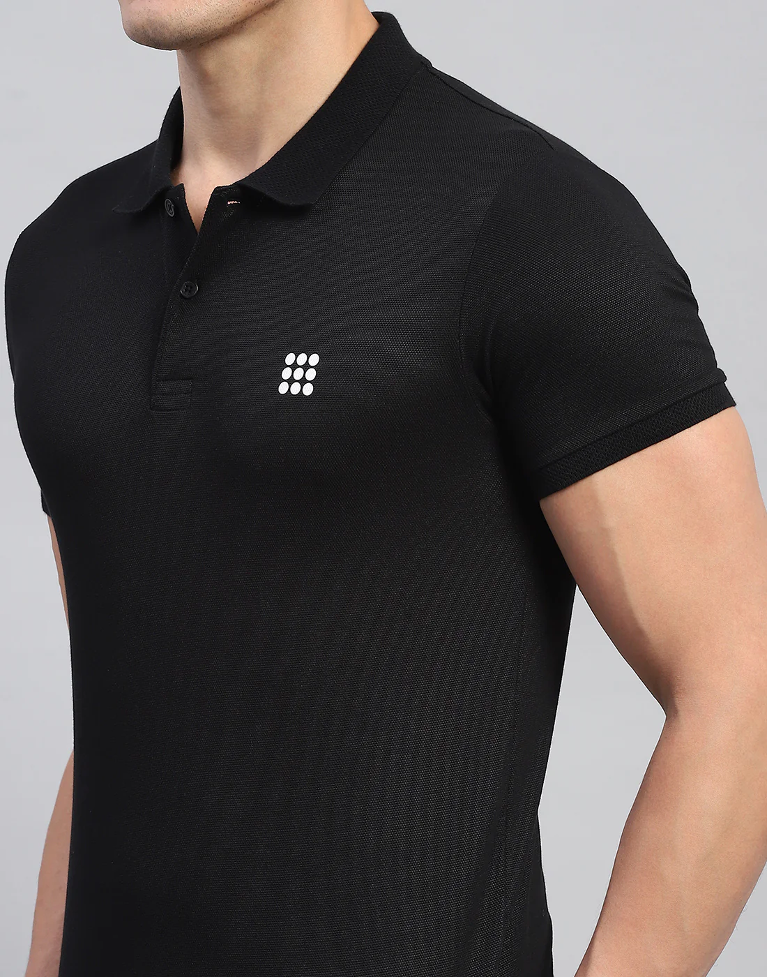 Rock.it Men Black Solid Collar Half Sleeve T-Shirt - Image 6
