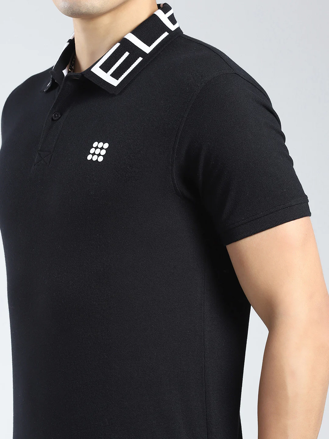 Rock.it Men Black Solid Collar Half Sleeve T-Shirt - Image 6