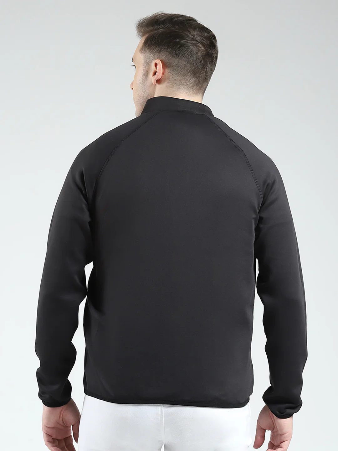 Men Black Solid Detachable Hood Full Sleeve Reversible Sweatshirt - Image 8