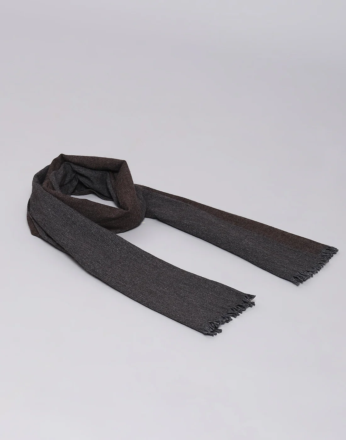 Men Black Solid Muffler - Image 3