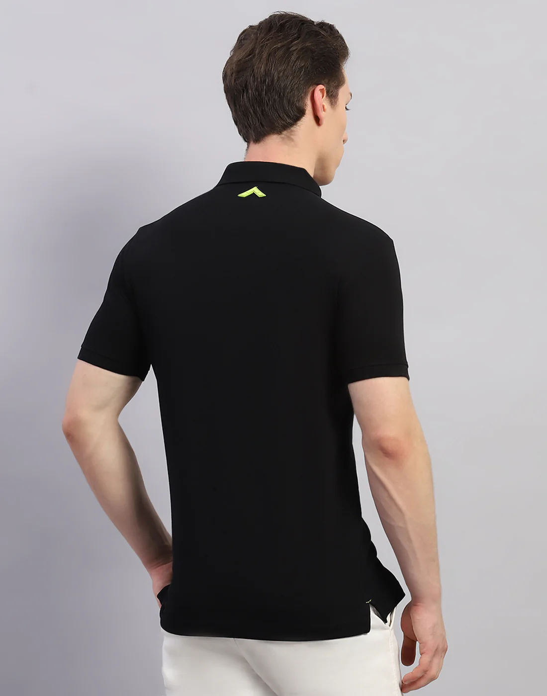 Rock.it Men Black Solid Polo Collar Half Sleeve T-Shirt - Image 5