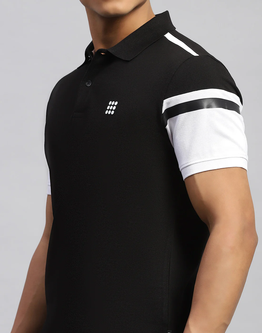 Rock.it Men Black Solid Polo Collar Half Sleeve T-Shirt - Image 6