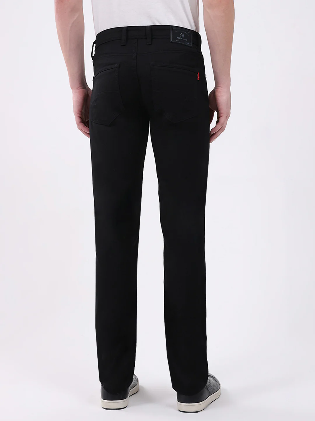 Men Black Solid Narrow Fit Denim - Image 5