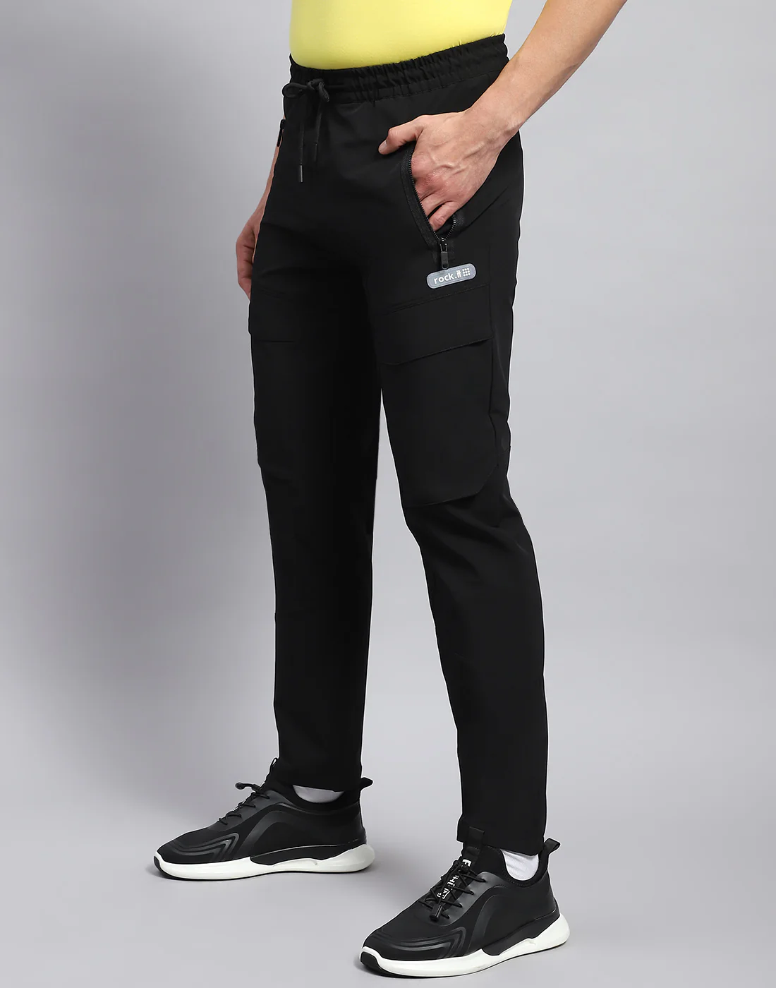 Rock.it Men Black Solid Regular Fit Jogger - Image 3