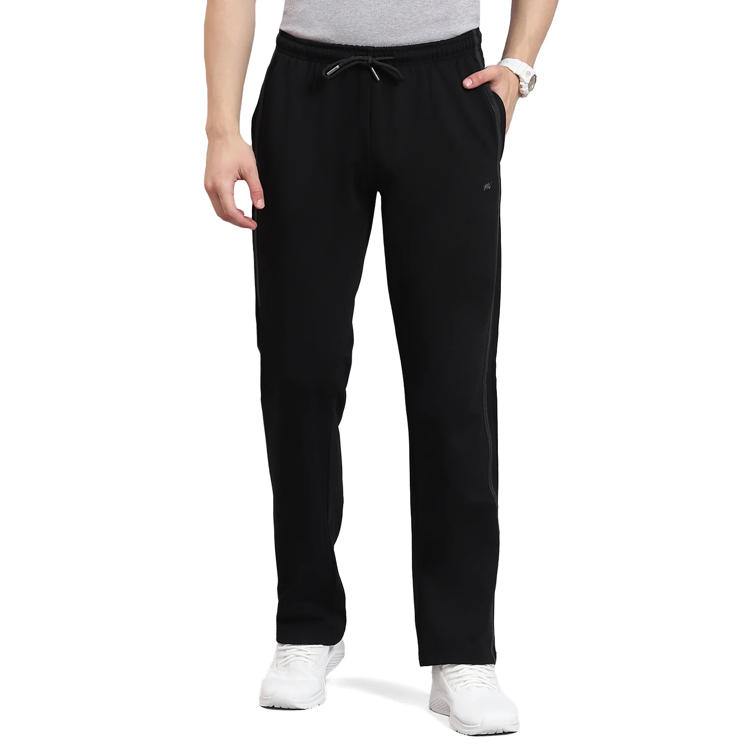Men Black Solid Regular Fit Winter Lower - Image 5