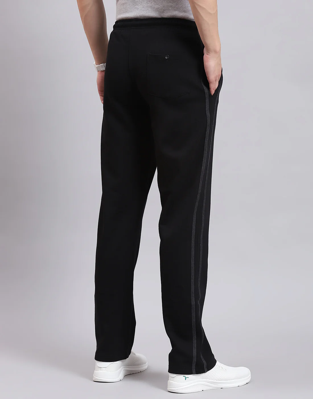 Men Black Solid Regular Fit Winter Lower - Image 6