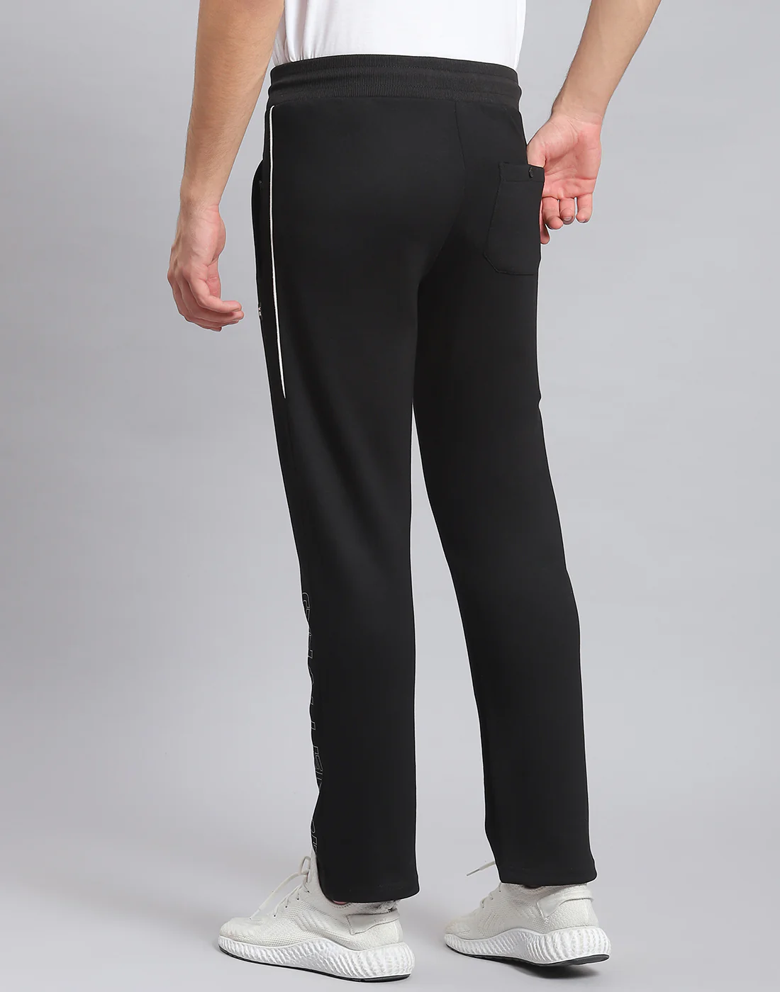 Men Black Solid Regular Fit Winter Lower - Image 5