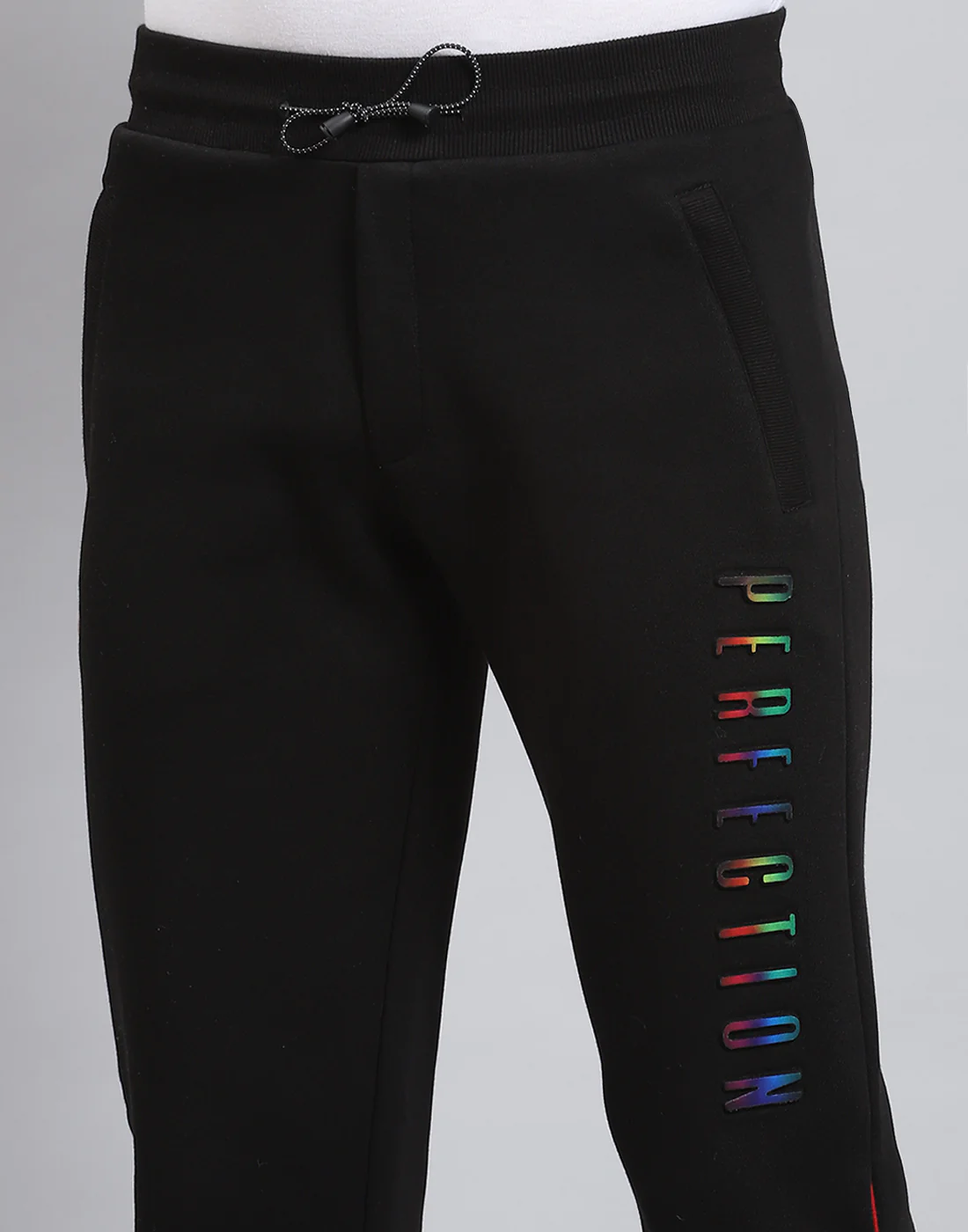 Men Black Solid Regular Fit Winter Lower - Image 7