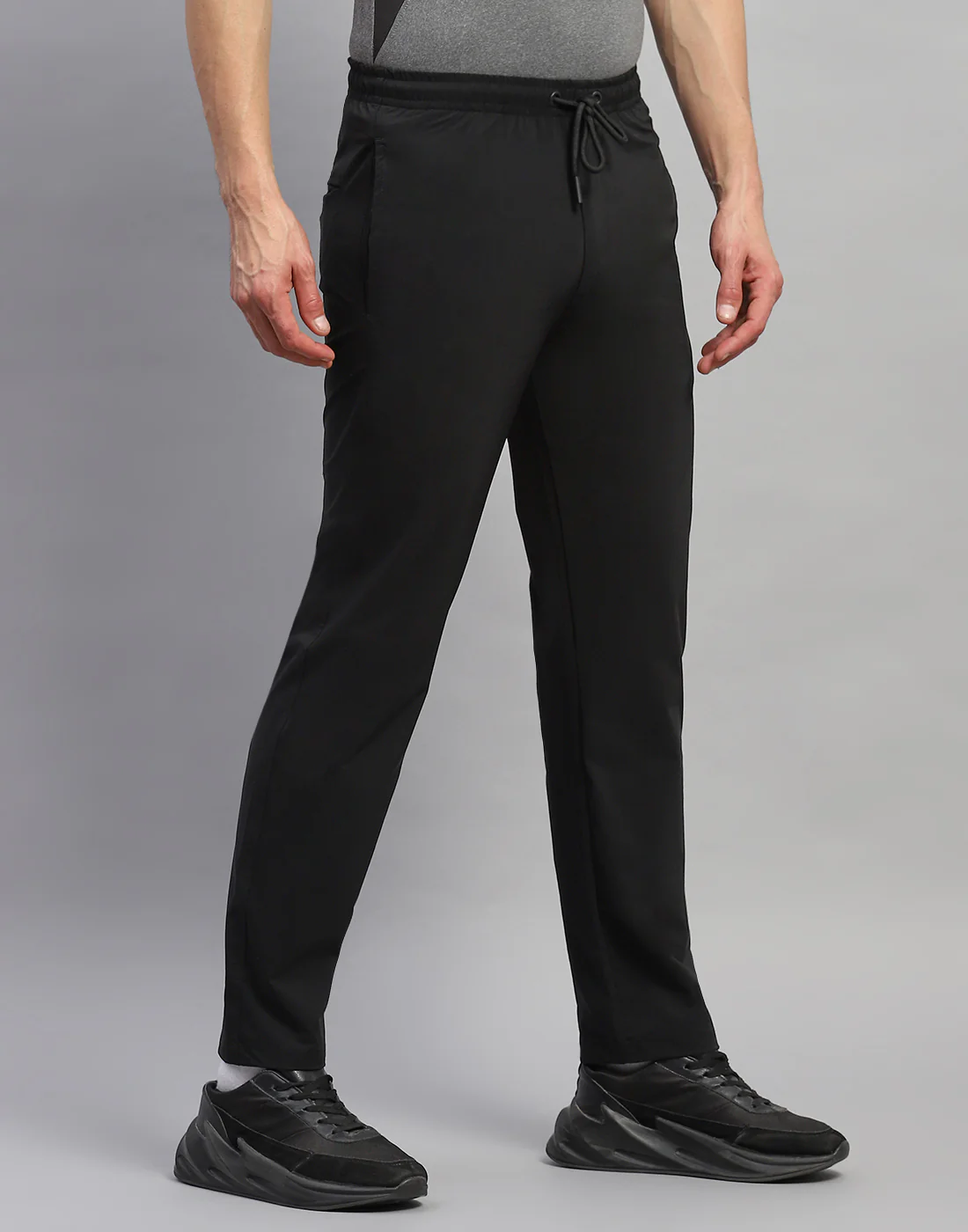 Rock.it Men Black Solid Regular Fit Lower - Image 4