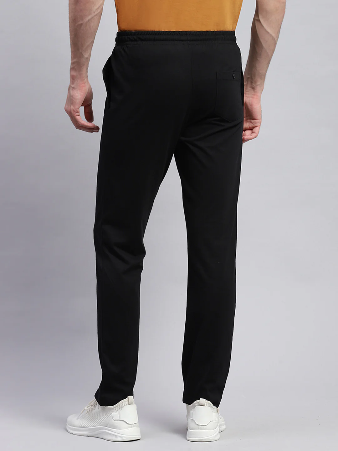 Men Black Solid Regular Fit Lower - Image 5