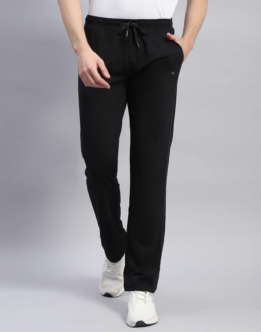 Men Black Solid Regular Fit Lower - Image 2