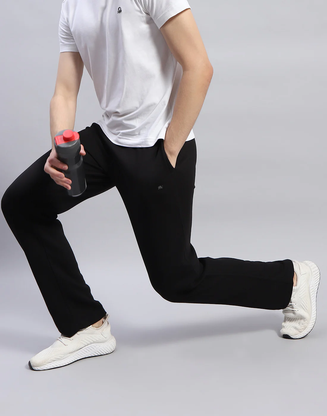 Men Black Solid Regular Fit Lower - Image 2