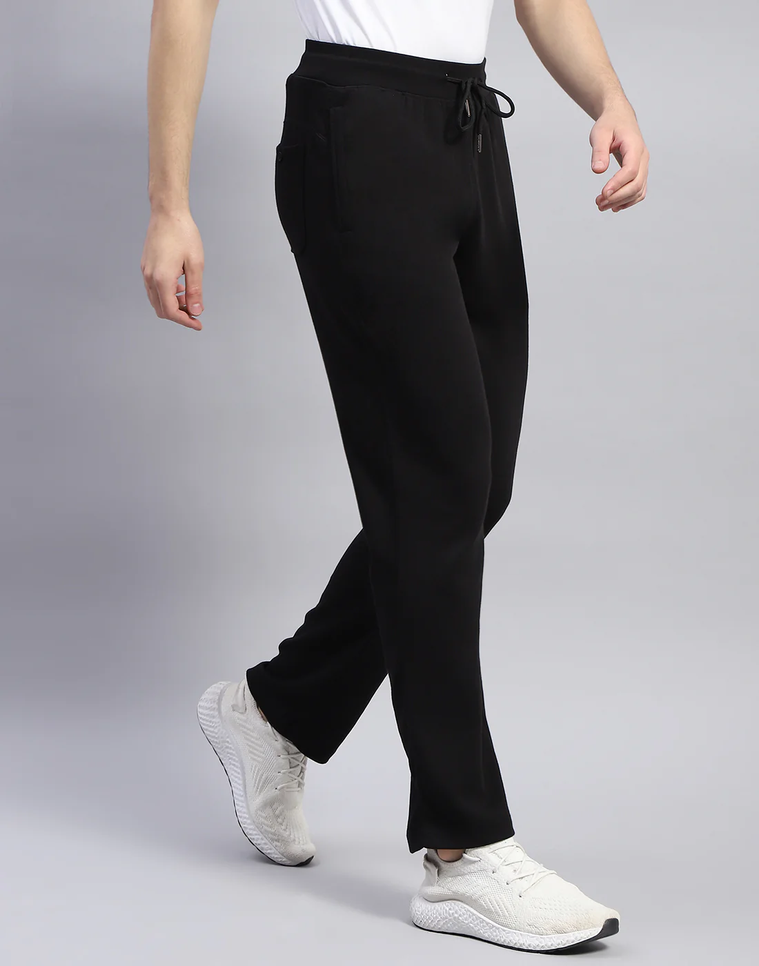 Men Black Solid Regular Fit Lower - Image 5