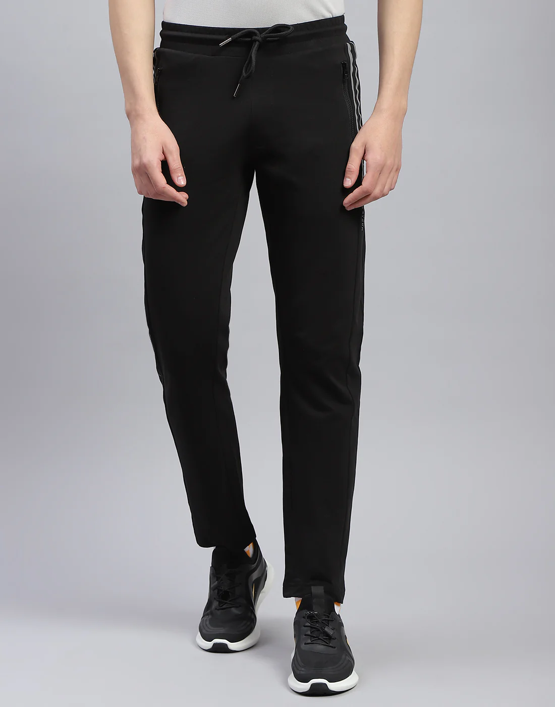Men Black Solid Regular Fit Lower - Image 3