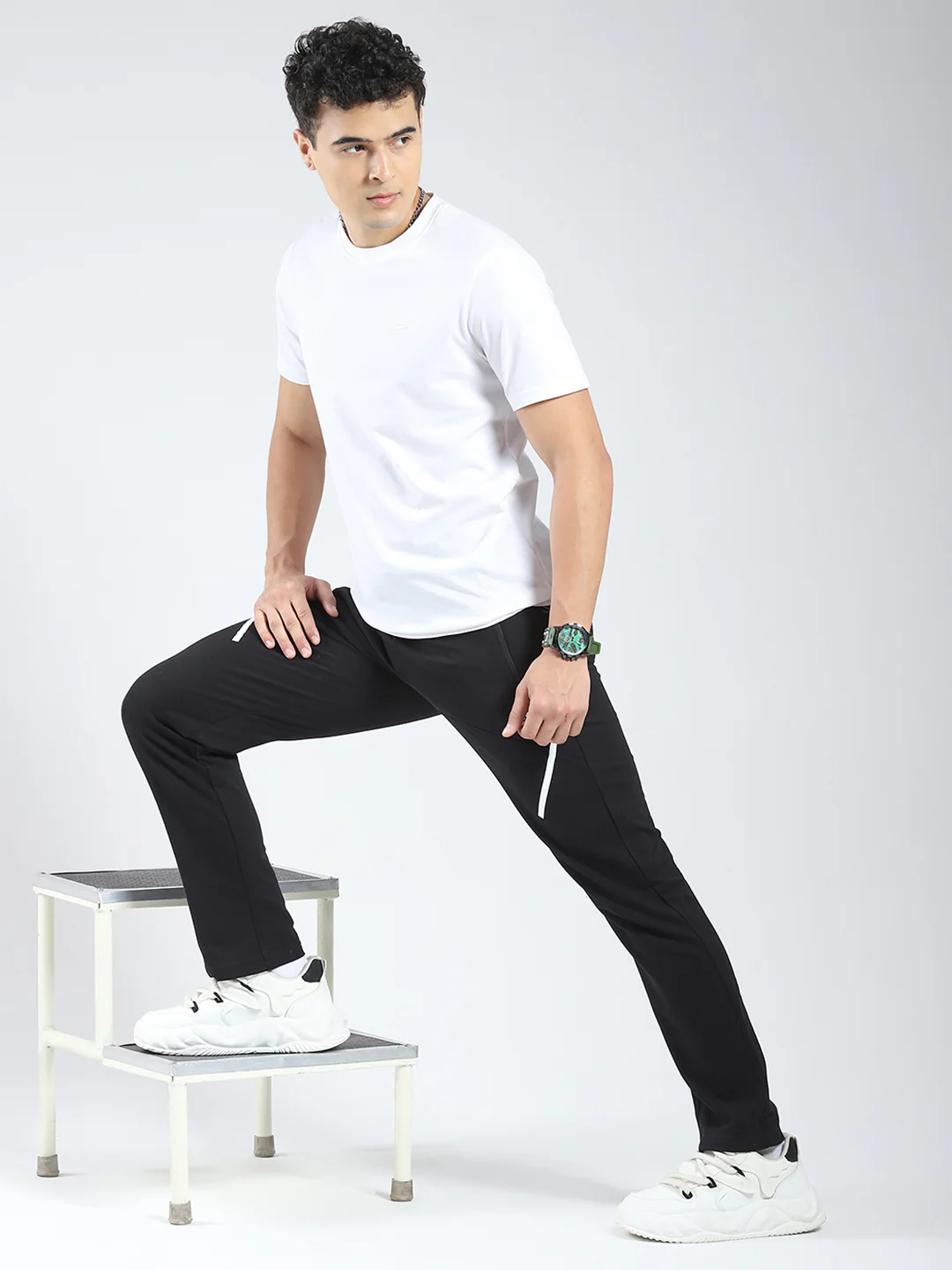 Rock.it Men Black Solid Regular Fit Lower - Image 2