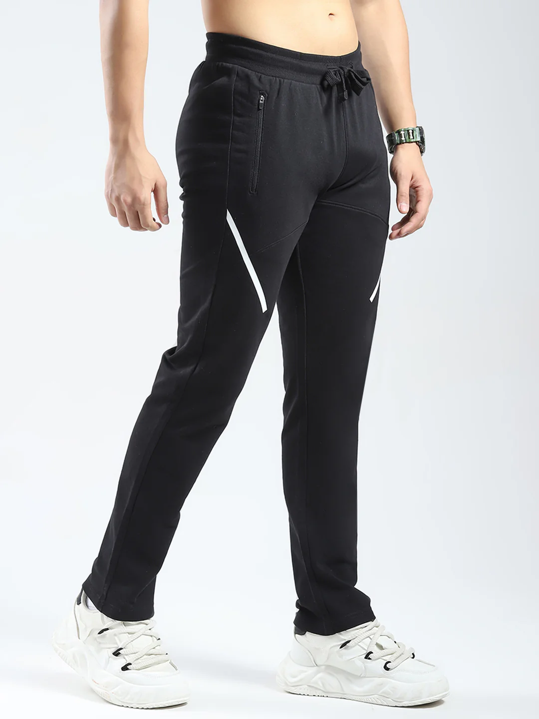Rock.it Men Black Solid Regular Fit Lower - Image 4