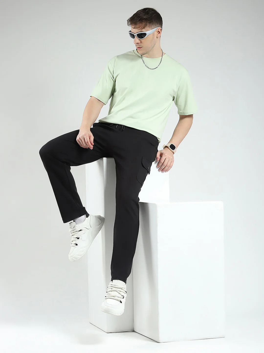 Rock.it Men Black Solid Regular Fit Lower - Image 2