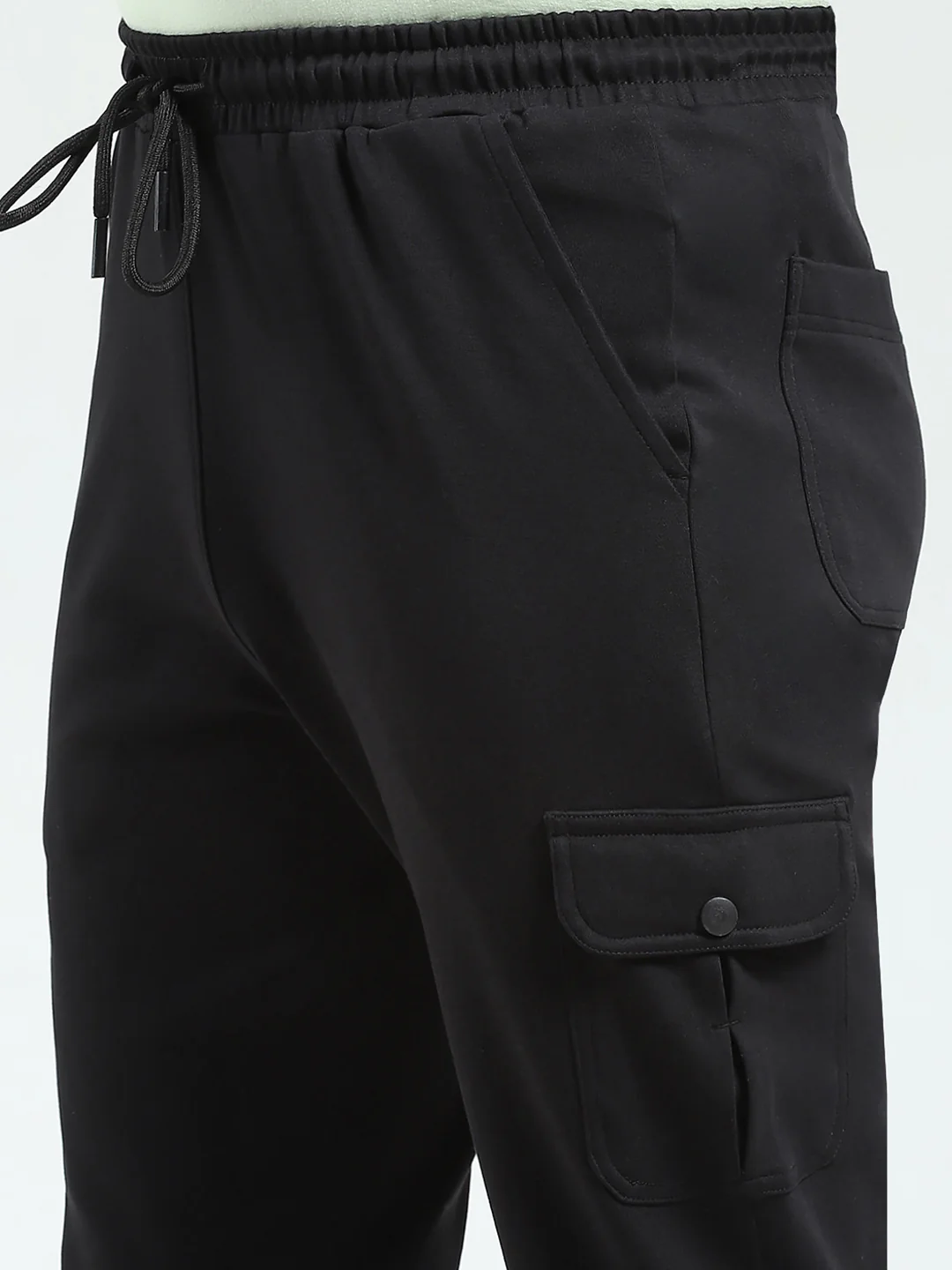 Rock.it Men Black Solid Regular Fit Lower - Image 6