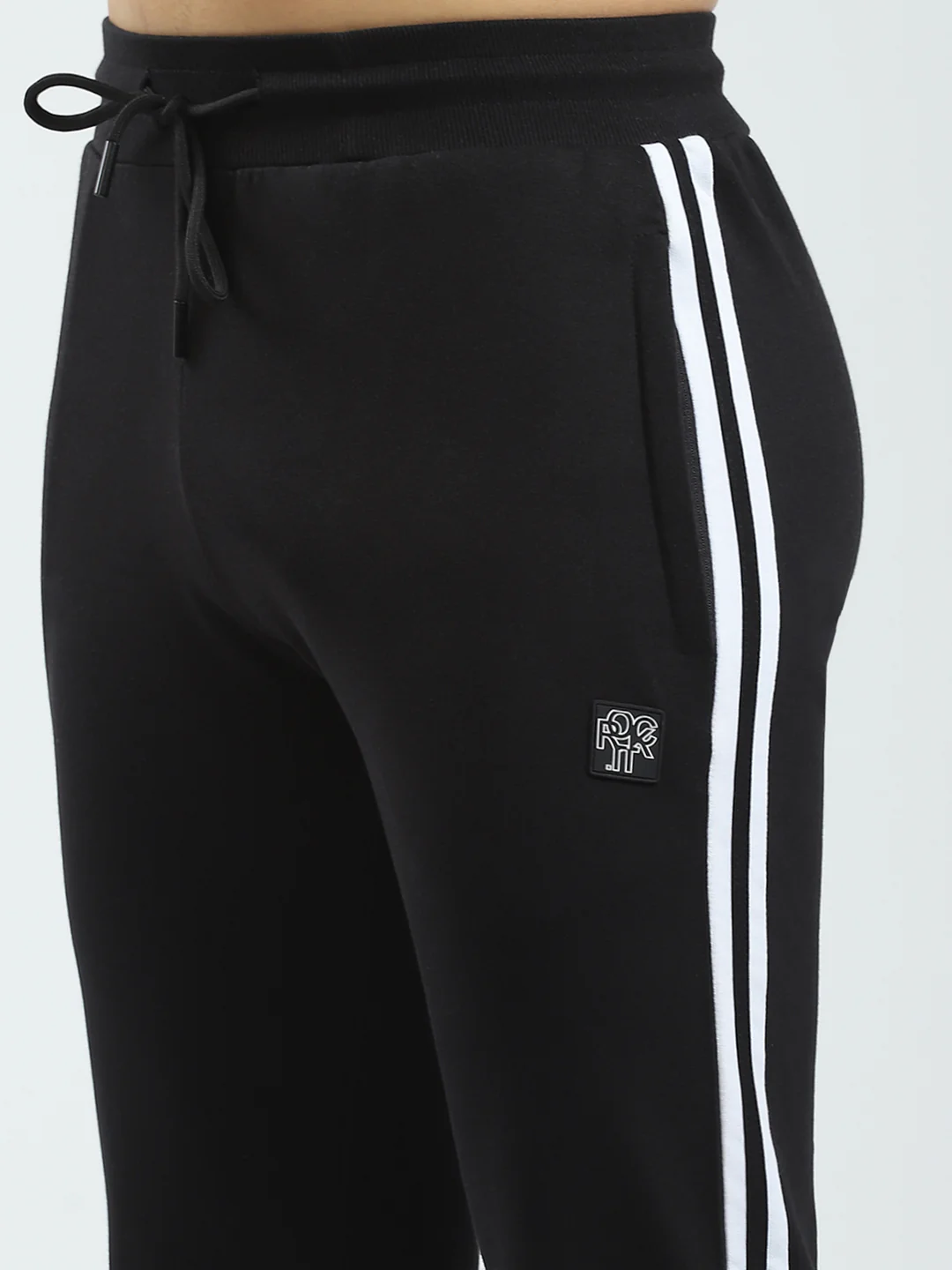 Rock.it Men Black Solid Regular Fit Lower - Image 6
