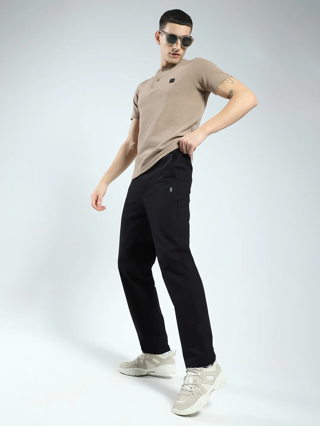 Rock.it Men Black Solid Regular Fit Lower - Image 2