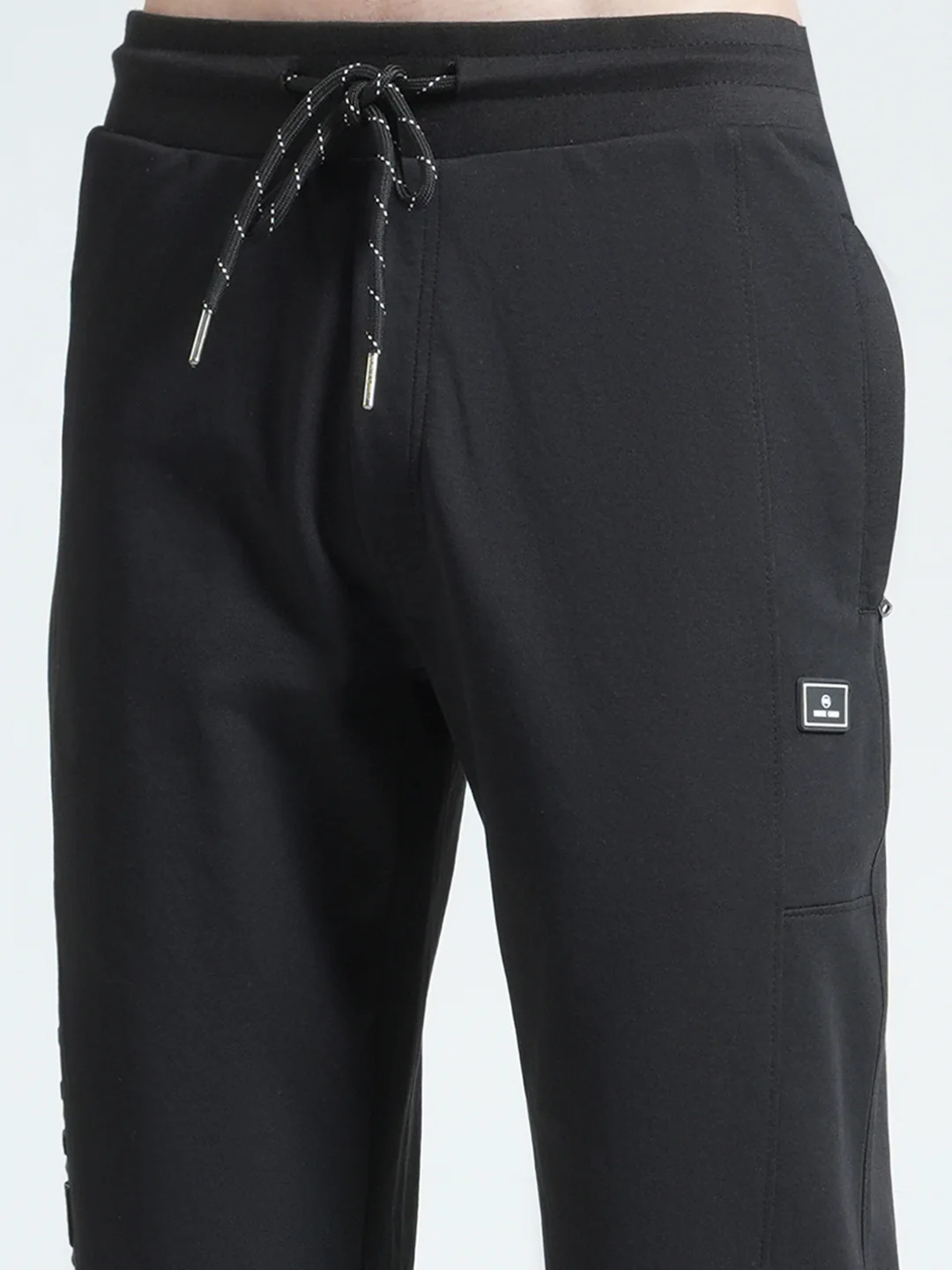 Men Black Solid Regular Fit Lower - Image 6