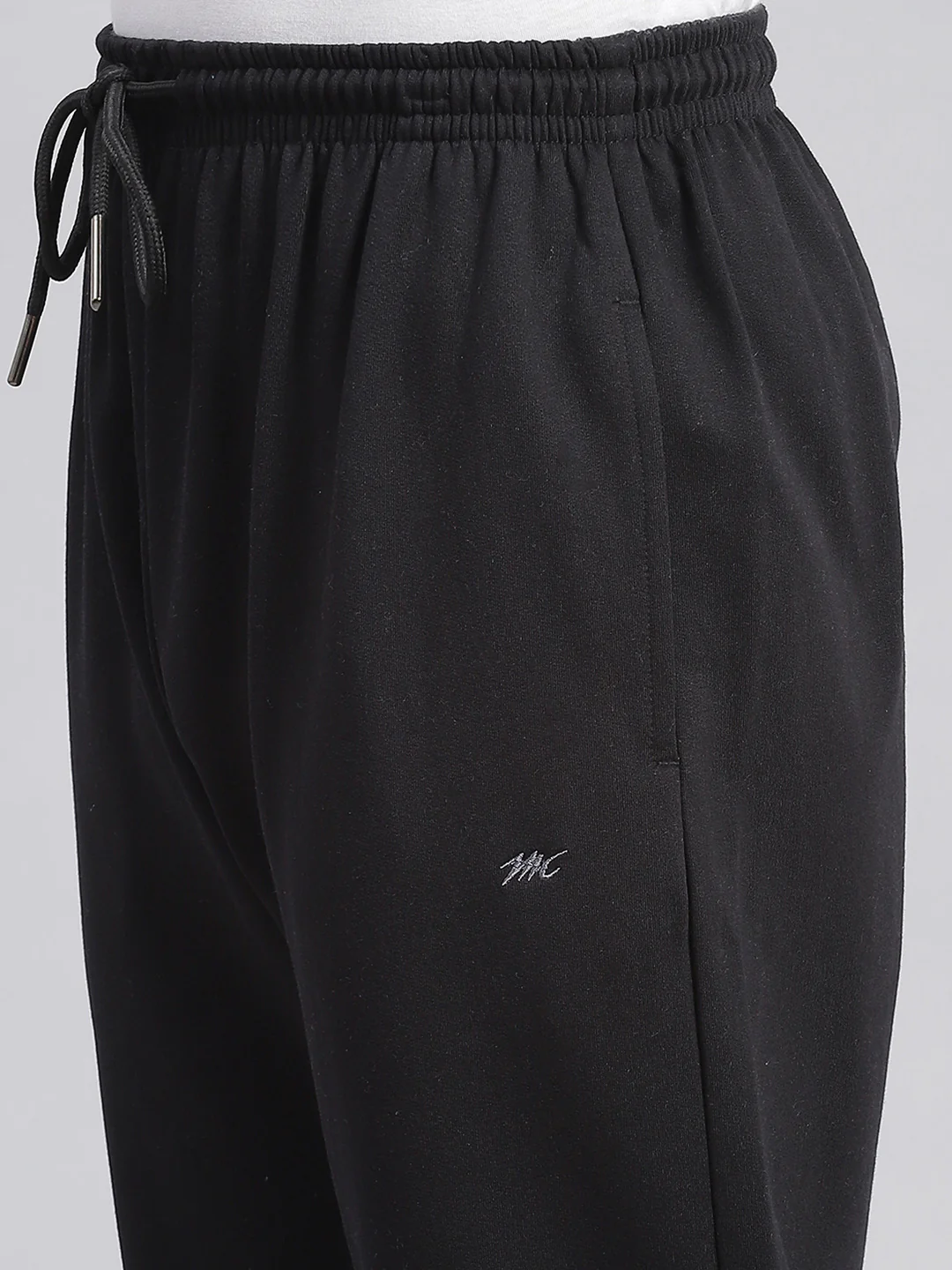 Men Black Solid Regular Fit Winter Lowers - Image 6