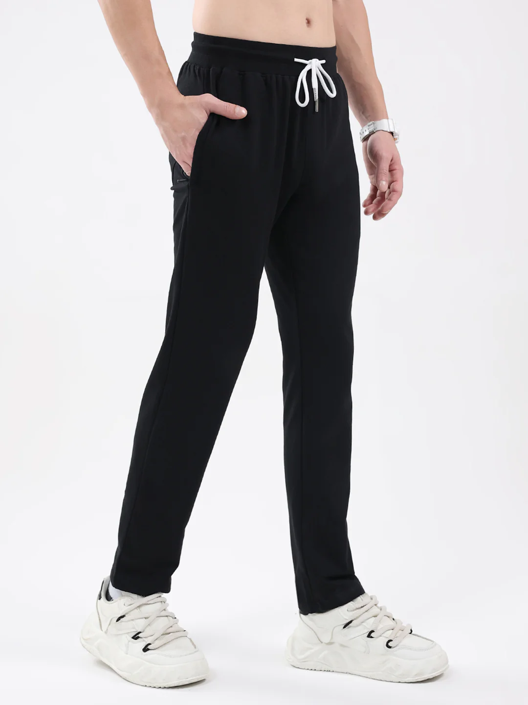 Rock.it Men Black Solid Regular Fit Winter Lower - Image 4